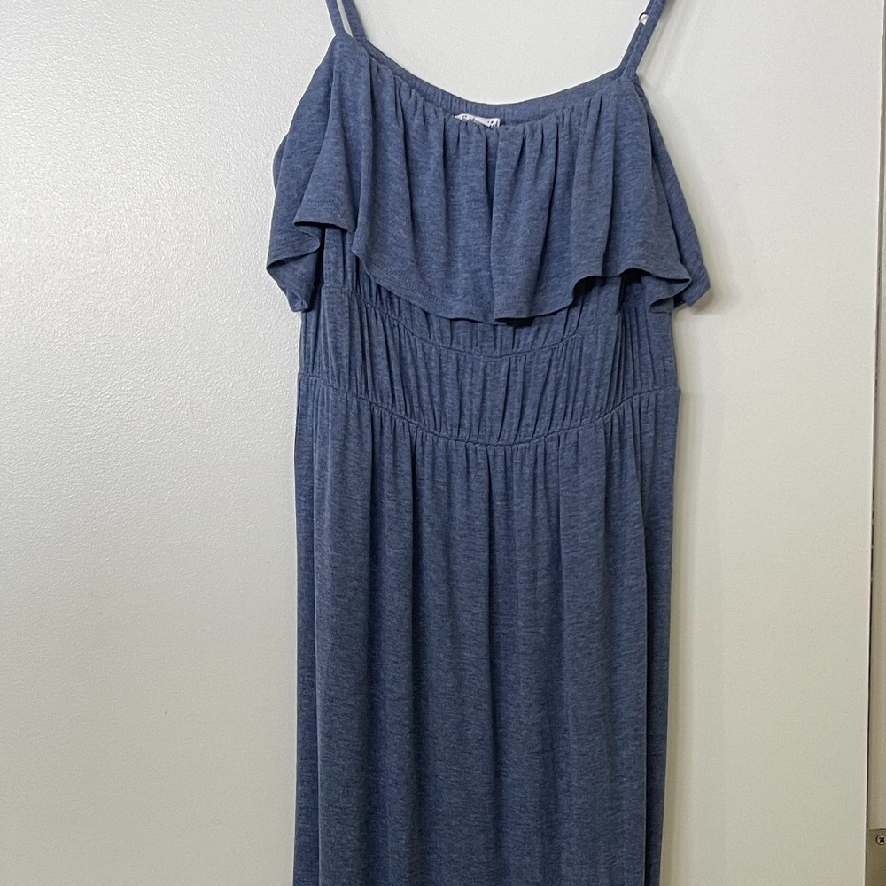 Splendid Blue Cotton Dress- Small